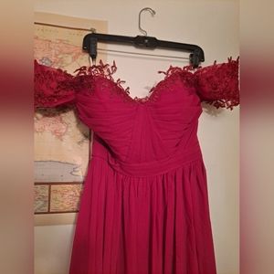 Burgandy-red engagement/ formal dress